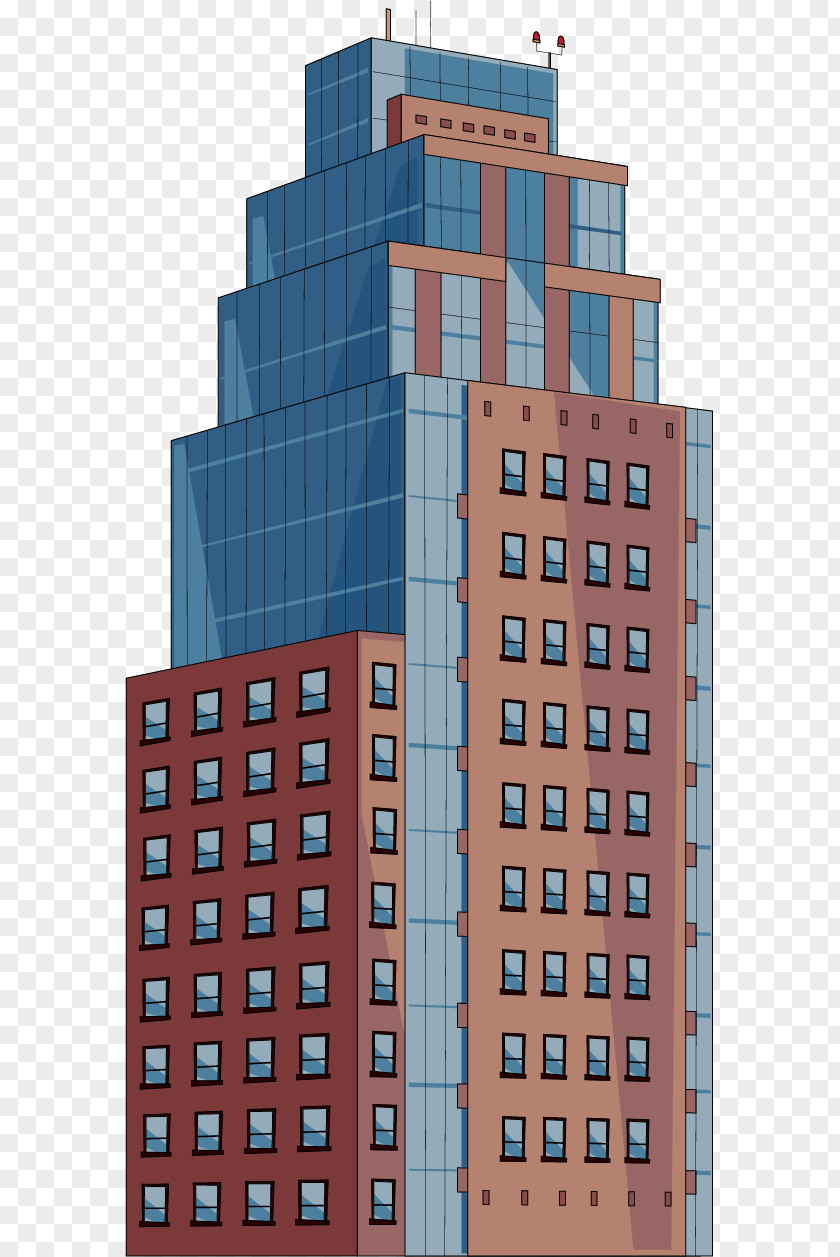 Building Hand-painted Cartoon Architecture PNG
