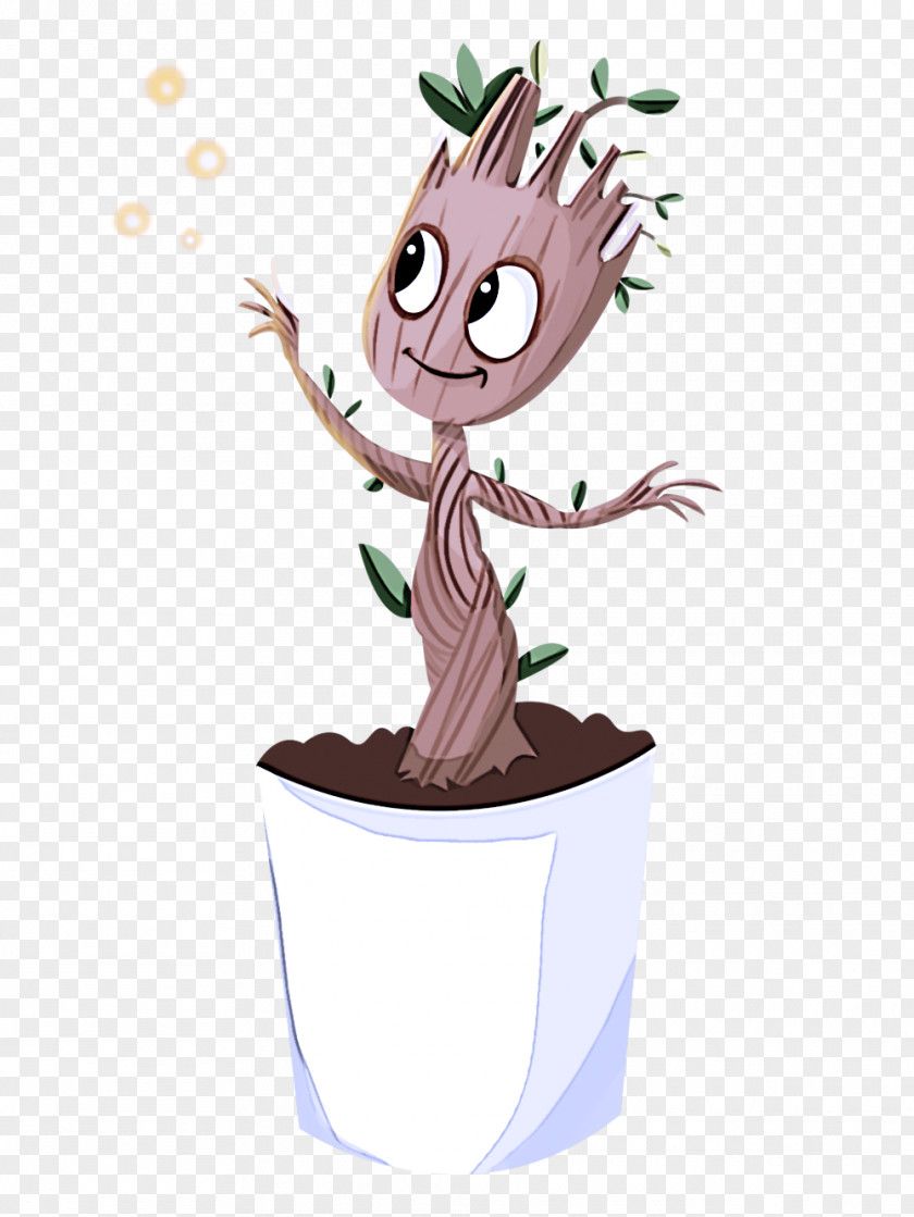 Flower Cartoon Flowerpot Character Tree PNG