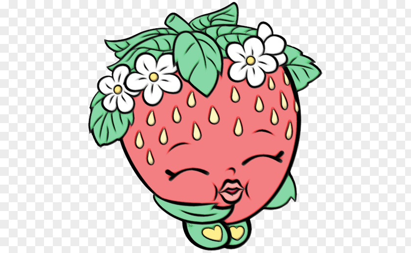 Plant Strawberries Design Cartoon Flower Green Fruit PNG