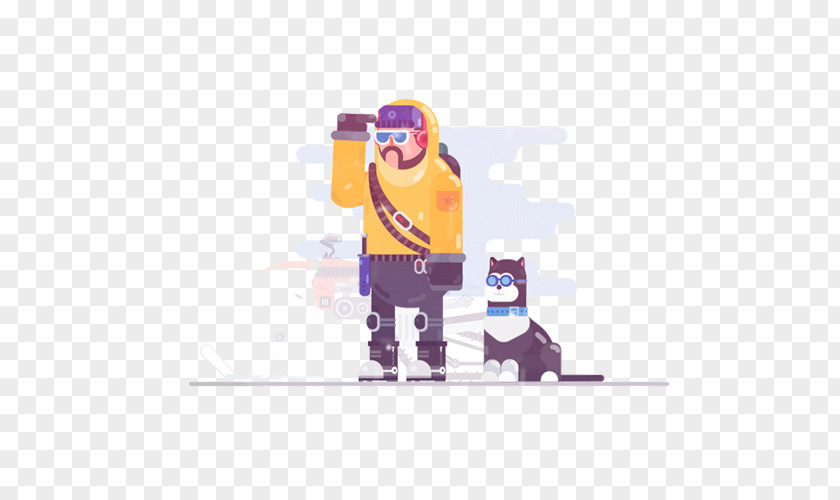 Traveler And His Dog Animation Motion Graphics Graphic Design Illustration PNG