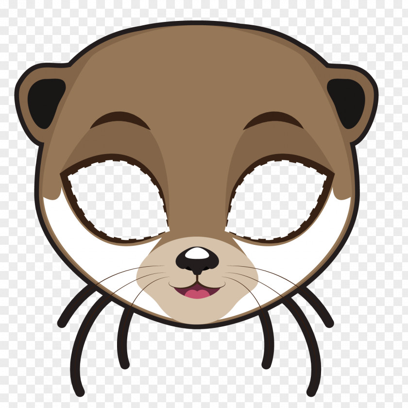 Vector Otter Whiskers Mask Stock Photography Illustration PNG