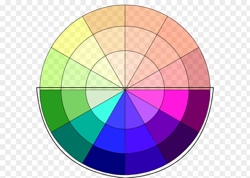 Warm Color Wheel Scheme Theory Azure PNG