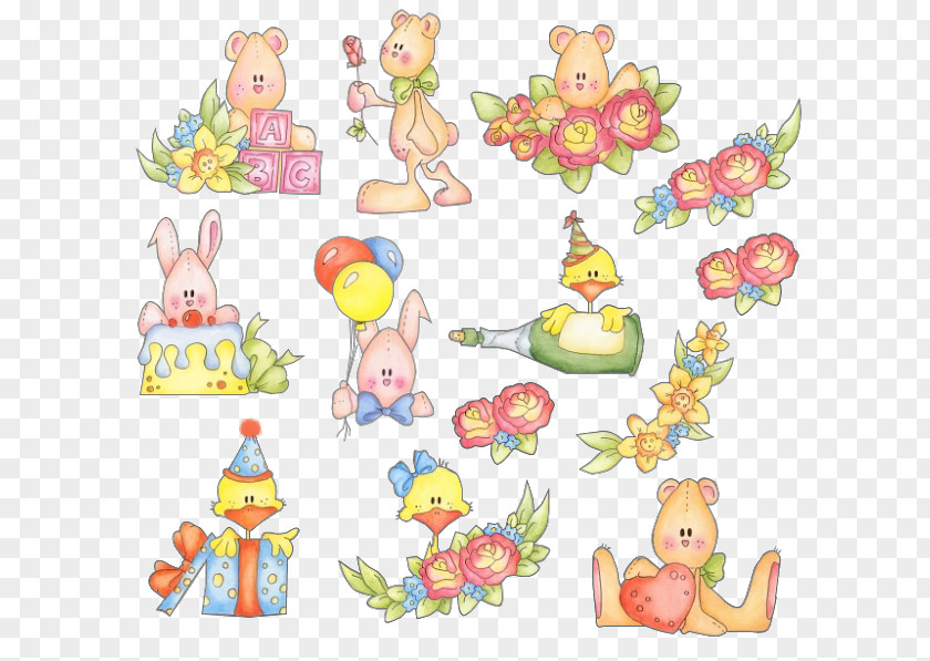 Cake Decorating Supply Animal Figure Background Floral PNG