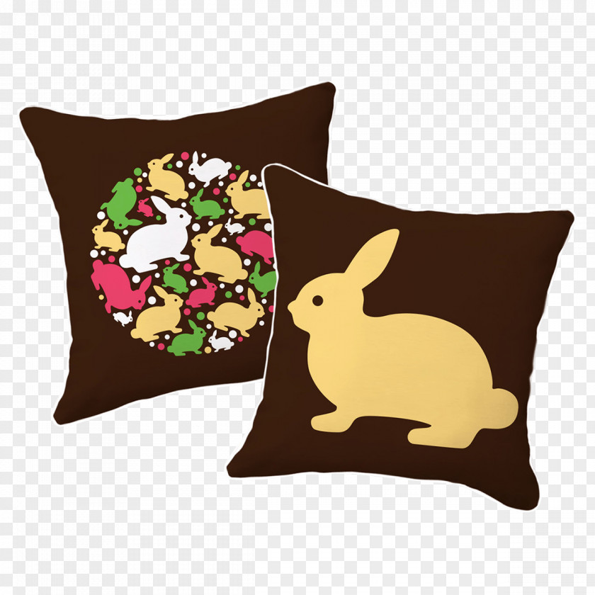 Rabbit Hare Throw Pillows Paper Color PNG