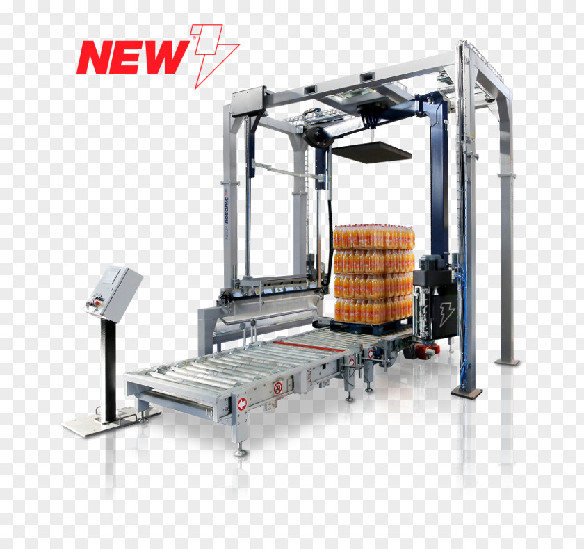 Modularity Stretch Wrap Pallet Packaging And Labeling Machine PNG