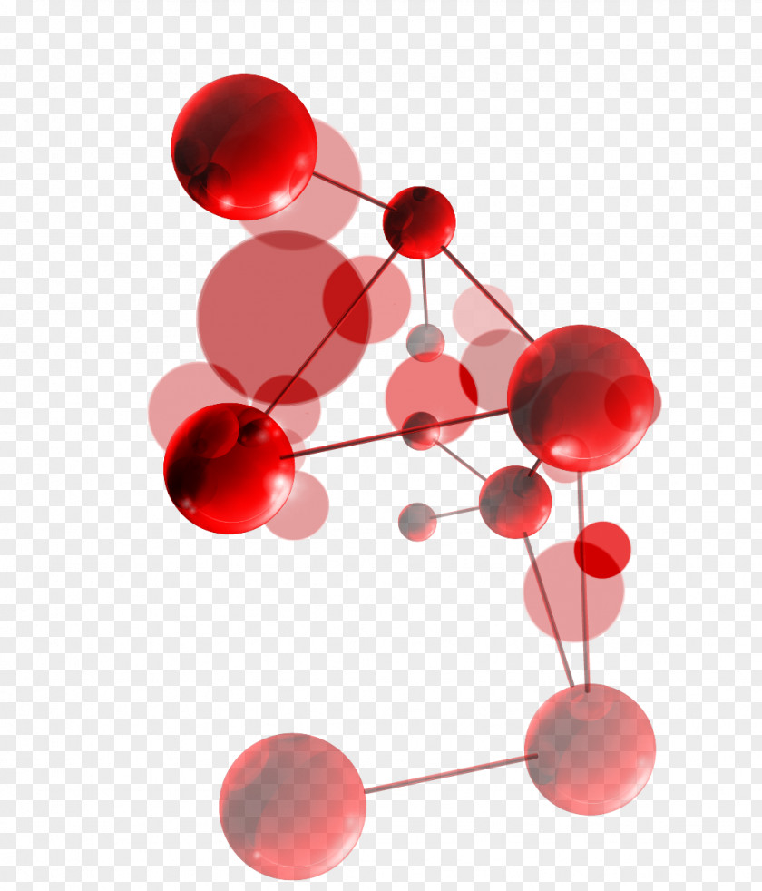 Vector Red Creature Chain Molecule Clip Art PNG