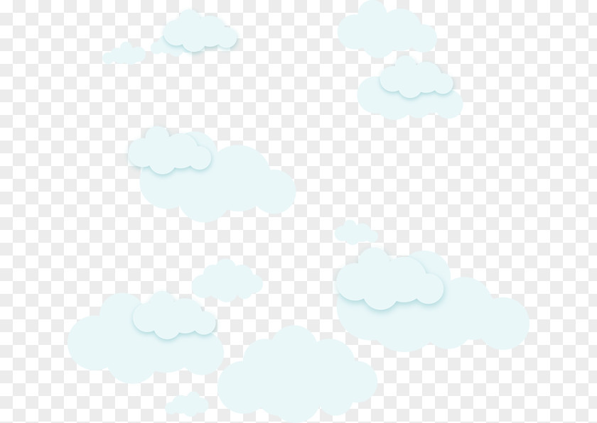 Cartoon Clouds Sky Cloud Blue Pattern PNG