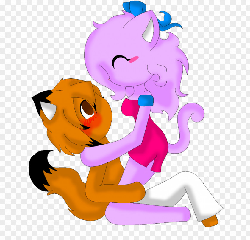Kiss Me Cat Pink M Character Clip Art PNG