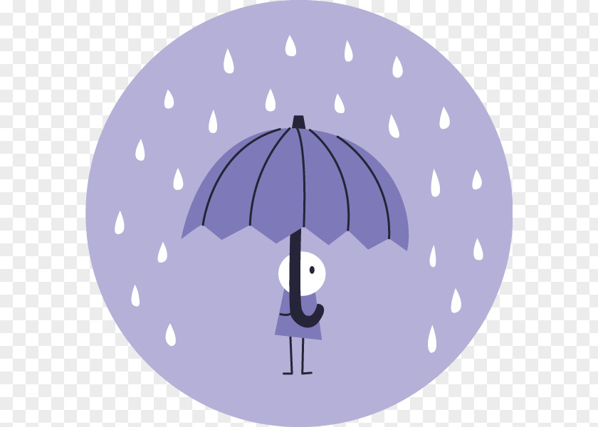 Rainy Day Umbrella Circle PNG