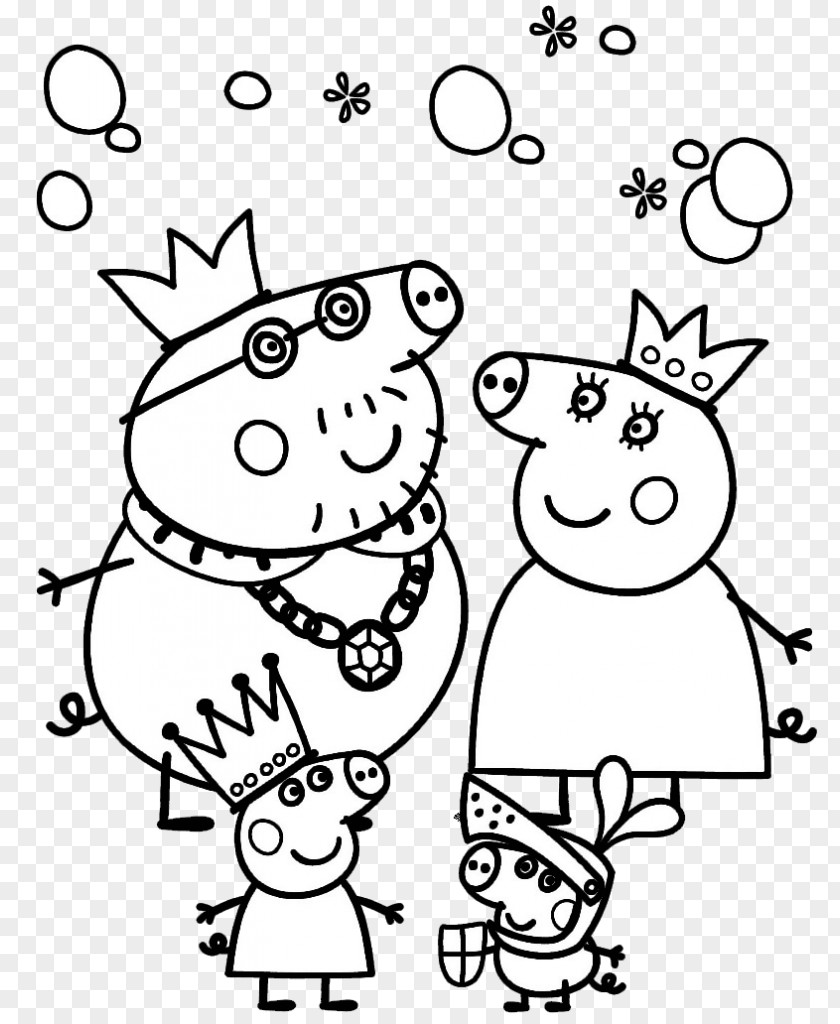 Pig Daddy Coloring Book Drawing Mummy PNG