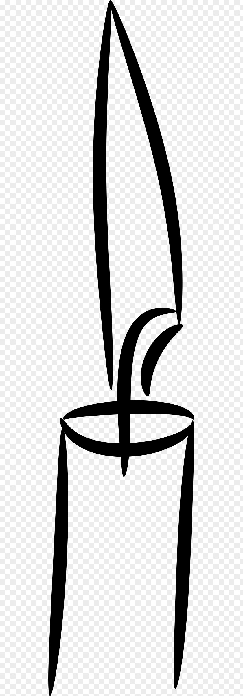 Light Black And White Candle Clip Art PNG