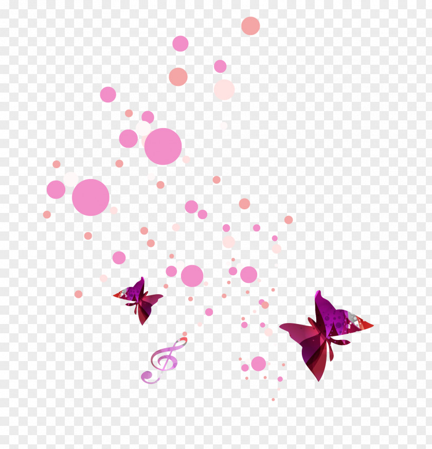 Butterfly Dot Notes Magenta Purple Computer File PNG