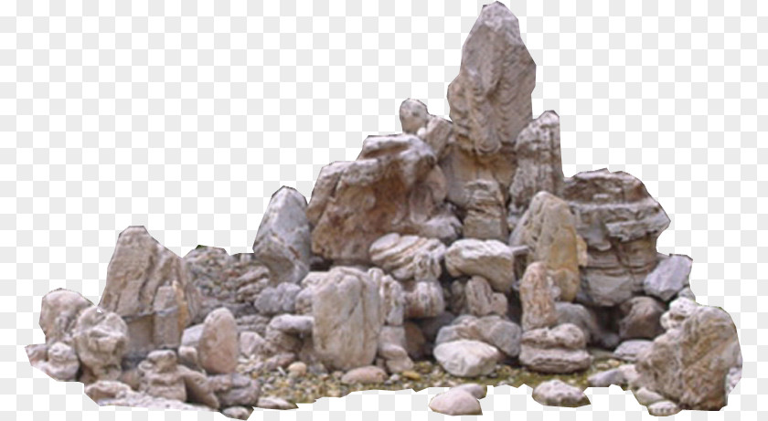 Chaotic Rubble Artificial Hill Garden Sculpture PNG