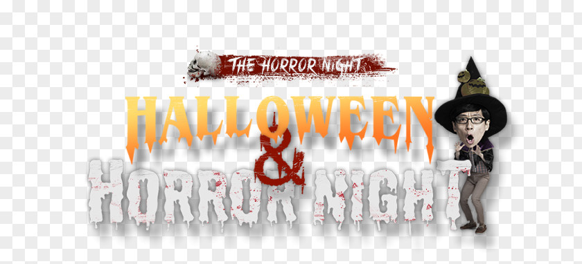 Horror Night Logo Banner Brand PNG