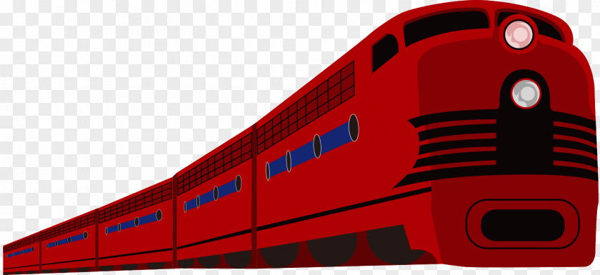 Red Train Rail Transport Rapid Transit Cartoon PNG