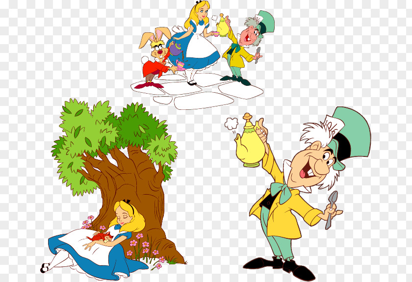 T-shirt Alice's Adventures In Wonderland Mad Hatter PNG