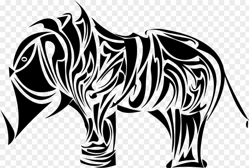 Tribal Black And White Clip Art PNG