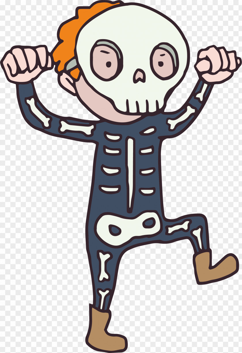 A Mischievous Skeleton, Dress, Child Skeleton Homo Sapiens Mask Clip Art PNG