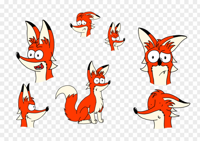 Cartoon Fox Drawing Art Dog PNG