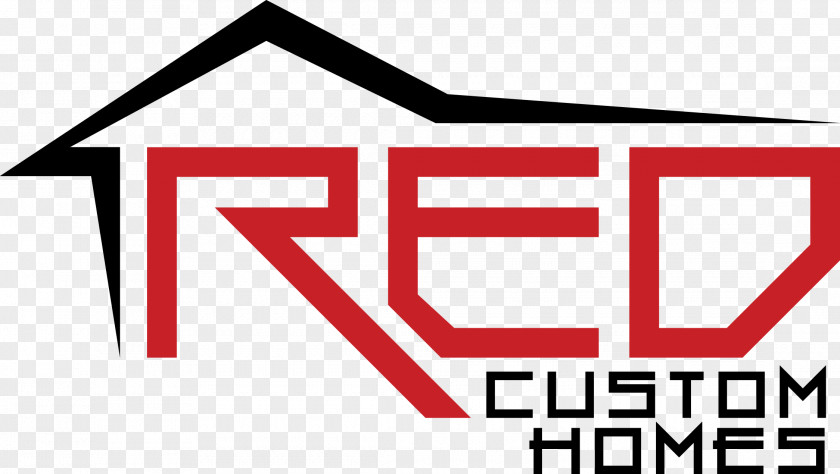 Stunning RED Custom Homes Logo PNG