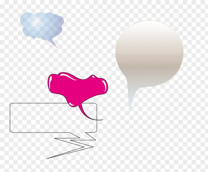 Dialog Balloons And Other Three-dimensional Speech Balloon Dialogue Purple Pink PNG