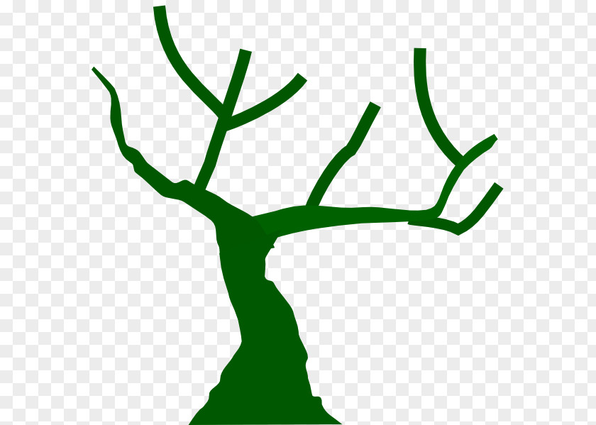 Green Tree Branches Trunk Clip Art PNG