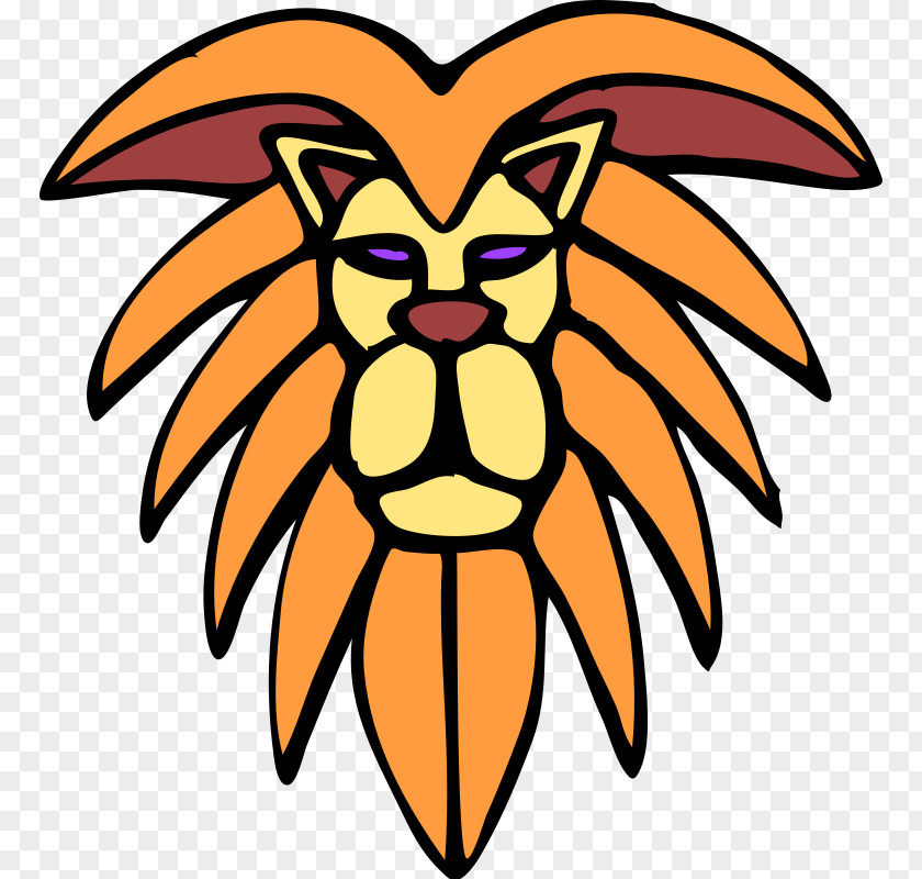 Heraldic Clipart Lion Tiger Cat Clip Art PNG
