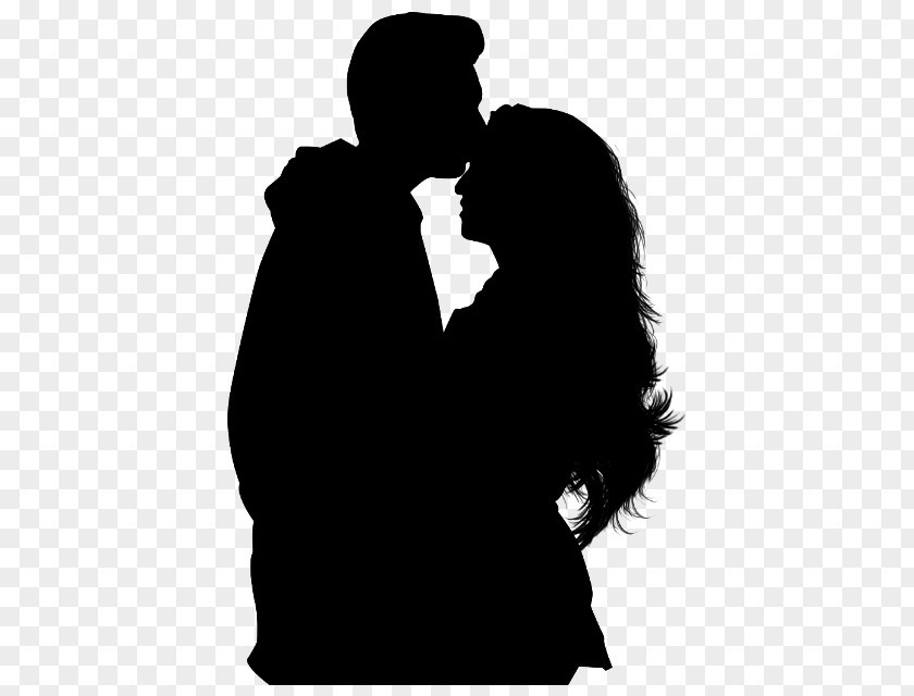 Hug Gesture Silhouette Romance Love Kiss Interaction PNG
