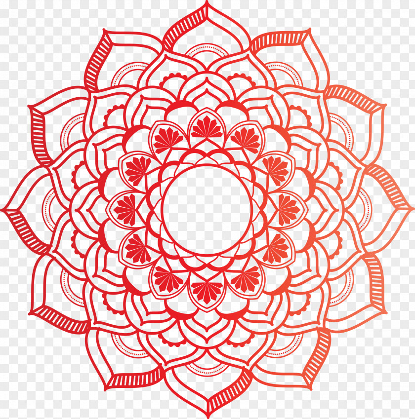 Mandala Flower Art PNG