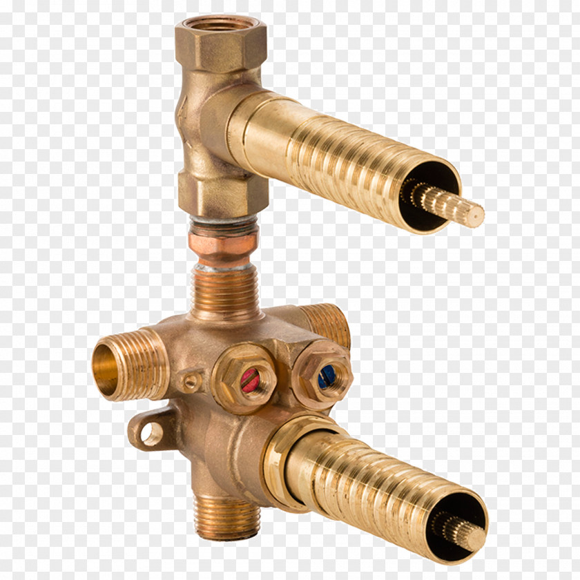 Brass Thermostatic Mixing Valve Shower PNG