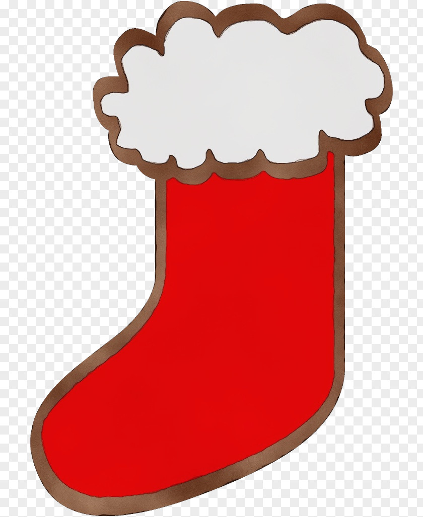 Christmas Stocking Wet Ink PNG