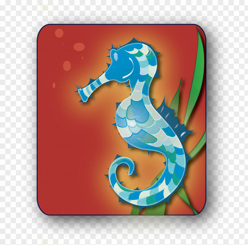 Creative Illustration Design Seahorse Font PNG