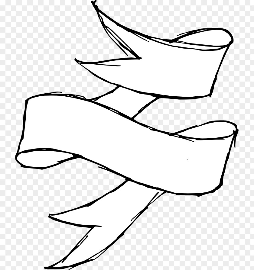 Drawn Black And White Graphic Design Drawing Ribbon PNG