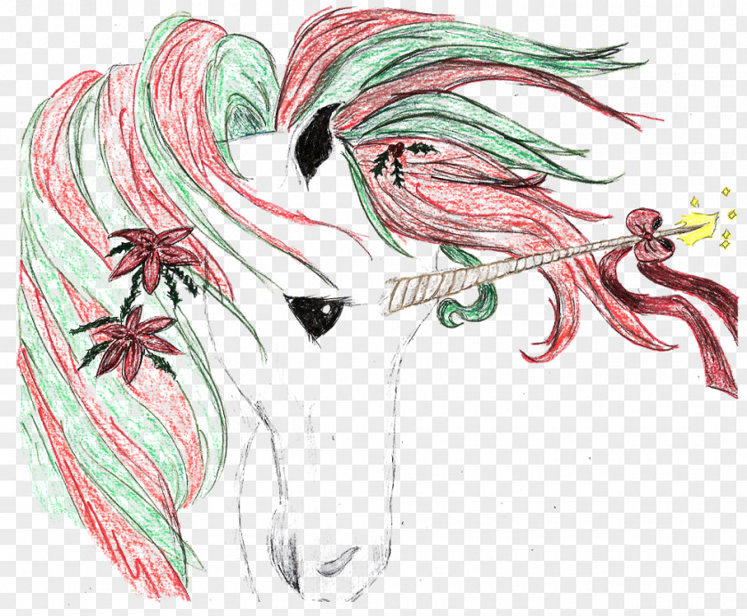 Unicorn Magic Horse Drawing Sketch PNG