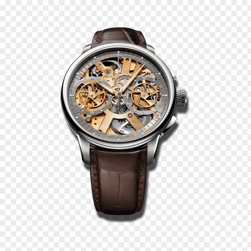 Watch Skeleton Maurice Lacroix Chronograph Clock PNG