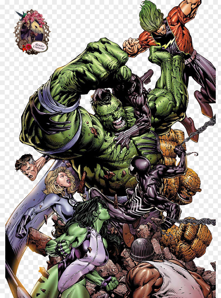 Hulk She-Hulk Spider-Man Planet Invisible Woman PNG