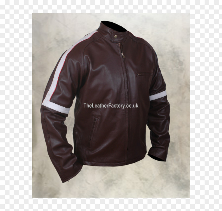 Jacket Leather Polar Fleece Maroon PNG