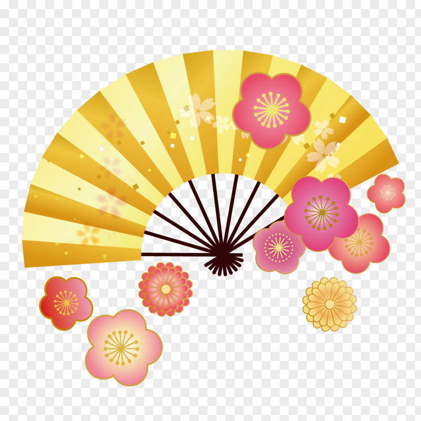Japanese Umbrella Zōni Osechi Christmas And Holiday Season Plum Blossom Hand Fan PNG