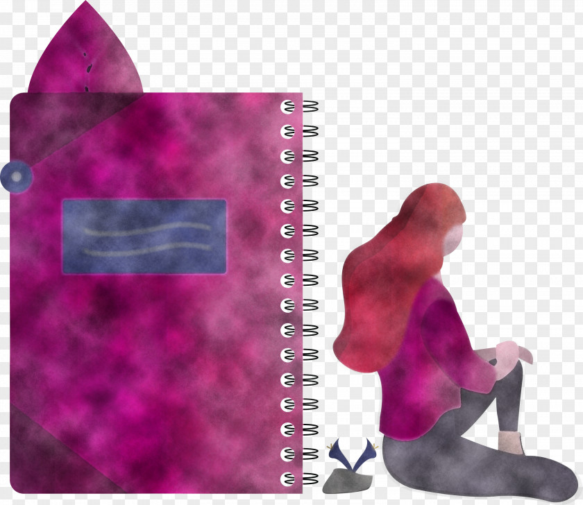 Notebook Girl PNG