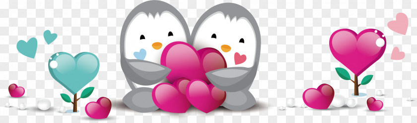 Cute Penguin Love Happiness Birthday Boyfriend PNG