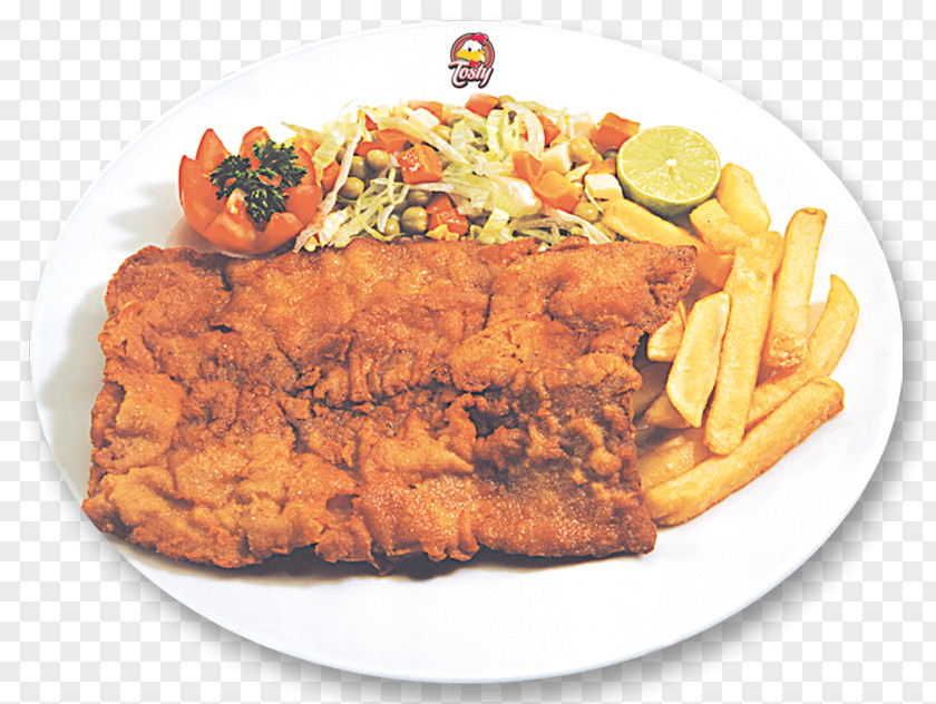 Fried Chicken French Fries European Cuisine Full Breakfast Veal Milanese PNG