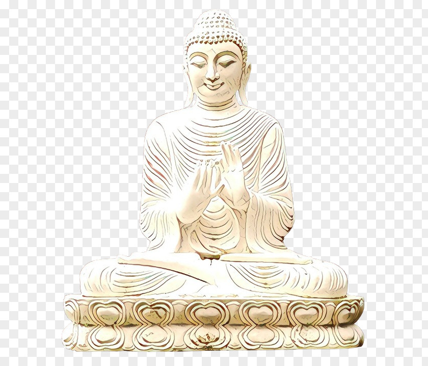 Kneeling Zen Buddha Cartoon PNG