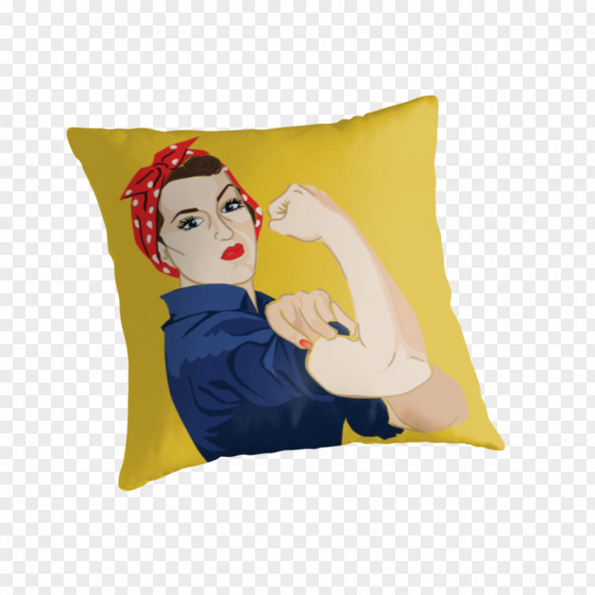 Rosie The Riveter Throw Pillows Cushion Nasty Woman Feminism PNG