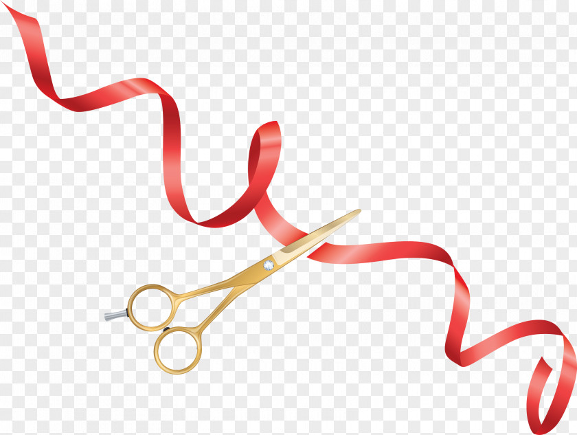 Scissors Ribbons Grand Opening PNG