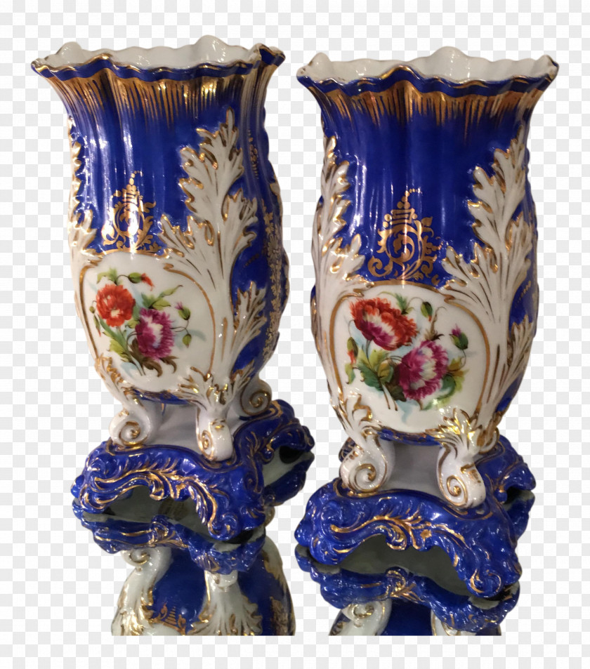 Vase Porcelain Chinese Ceramics Blue And White Pottery Rococo PNG