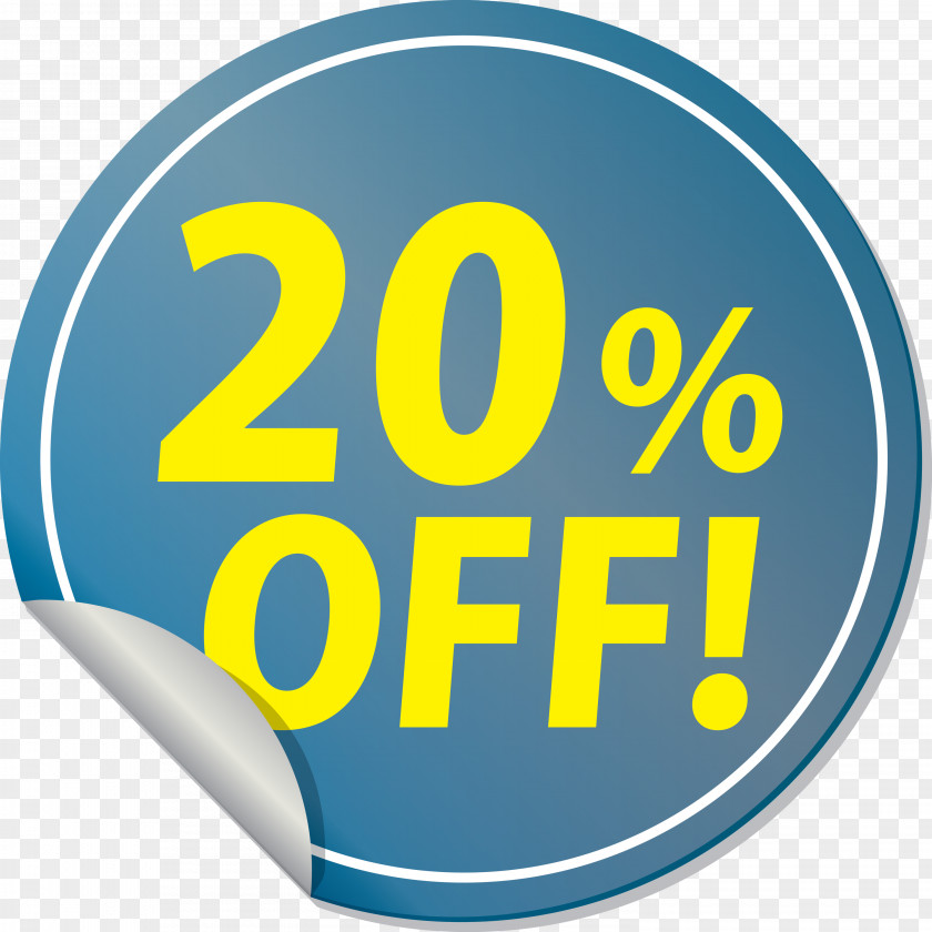 Discount Tag With 20% Off Label PNG