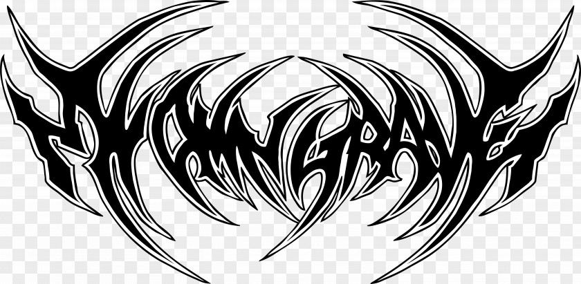 Grave Logo My Own Death Metal Black And White PNG