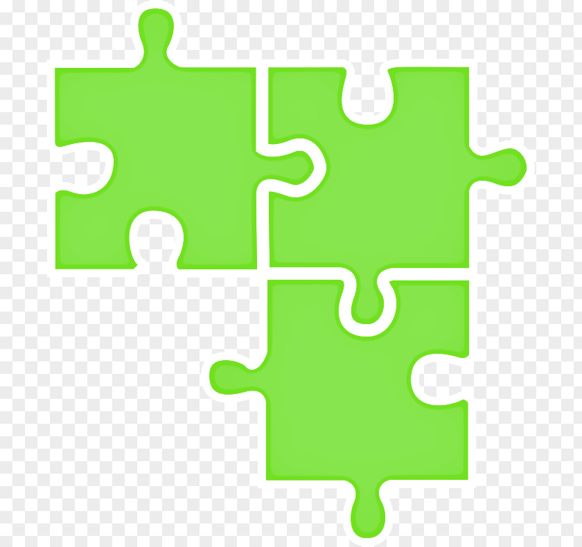 Puzzle Jigsaw Green Line PNG