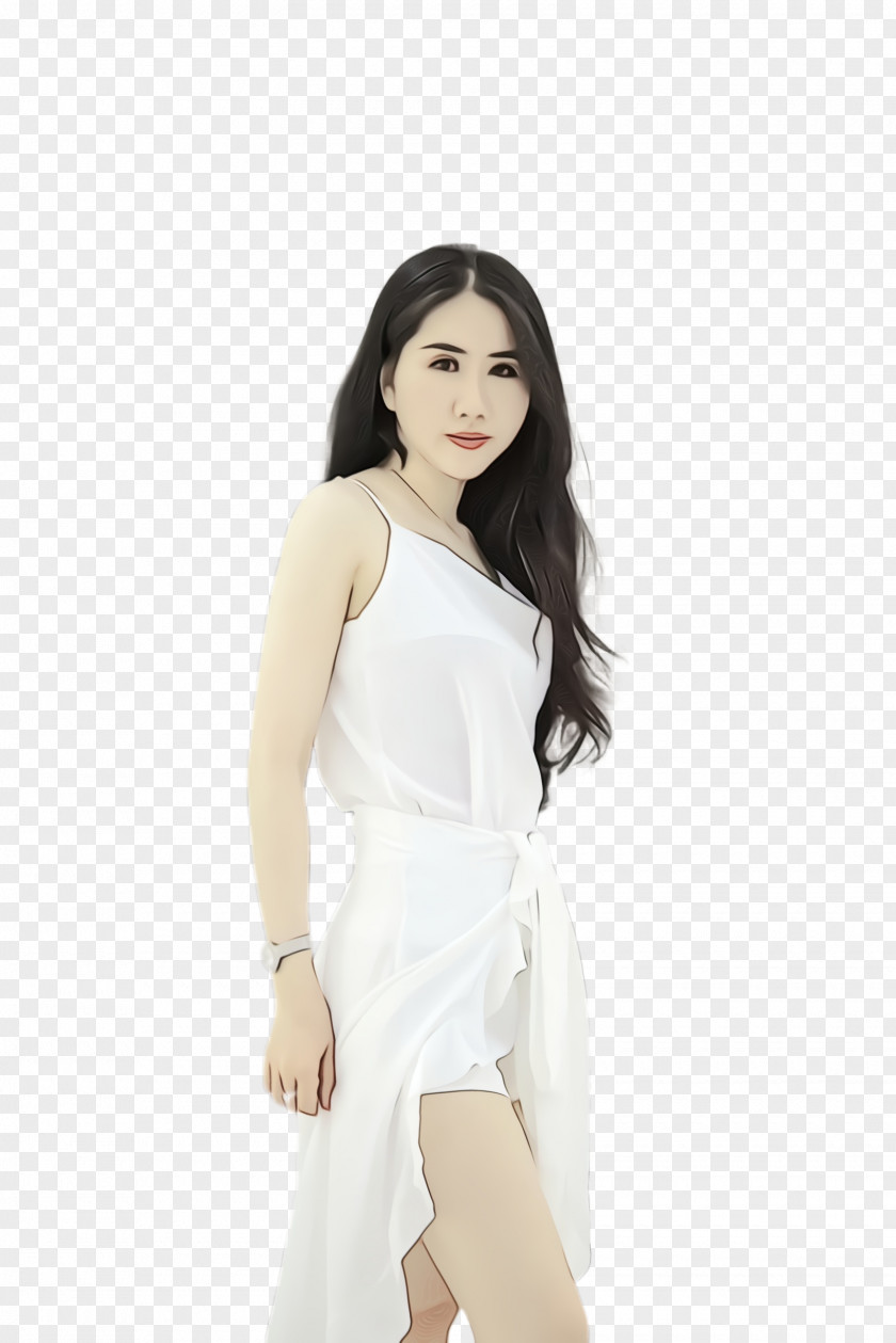 Waist Arm White Clothing Shoulder Fashion Model Dress PNG