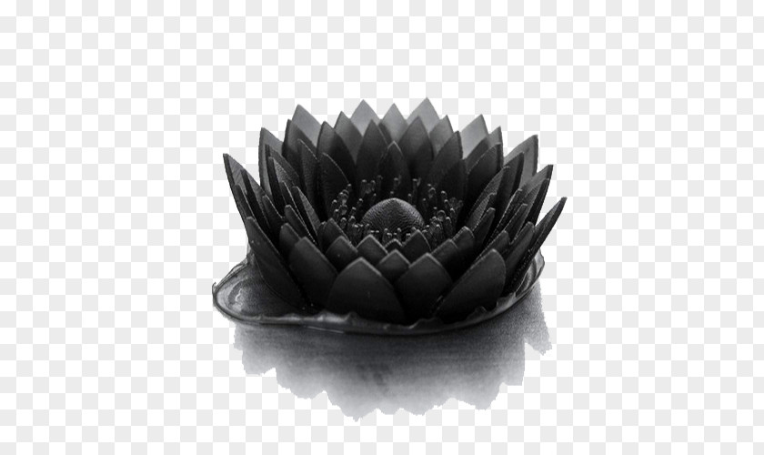 Black Watercolor Lotus Watercolour Flowers Creative Painting PNG